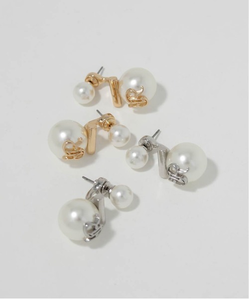 RANDA（ランダ）の「モノグラムパールピアス（ピアス（両耳用）・レディース・シルバー/ゴールド・FREE）」の13枚目の写真