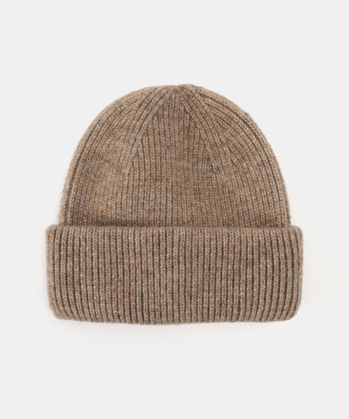 B.C STOCK（ベーセーストック）の「ニットCAP（ニットキャップ/ビーニー・レディース・ブルー/ブラック/ウッド・FREE）」の3枚目の写真