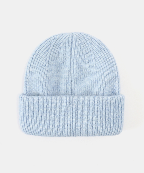 B.C STOCK（ベーセーストック）の「ニットCAP（ニットキャップ/ビーニー・レディース・ブルー/ブラック/ウッド・FREE）」の4枚目の写真