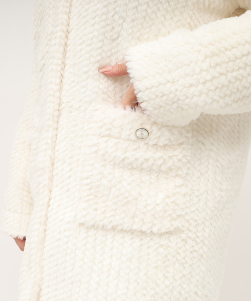 セール】ファーミドルノーカラーコート（その他アウター）｜ROYAL