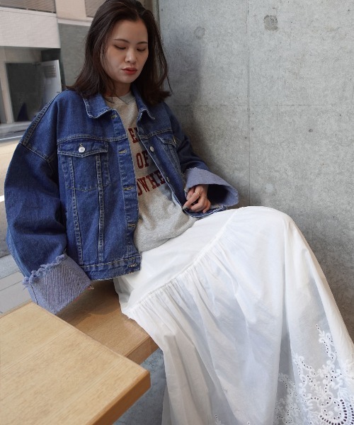 CORNERS（コーナーズ）の「【2026SS】ワイドスリーブデニムジャケット（デニムジャケット・レディース・ブルー/インディゴブルー/サックスブルー/ブラック・M）」の5枚目の写真