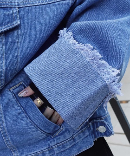 CORNERS（コーナーズ）の「【2026SS】ワイドスリーブデニムジャケット（デニムジャケット・レディース・ブルー/インディゴブルー/サックスブルー/ブラック・M）」の13枚目の写真