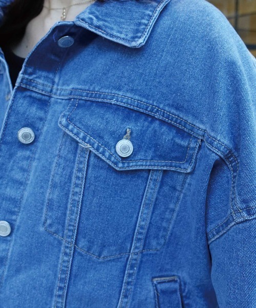 CORNERS（コーナーズ）の「【2026SS】ワイドスリーブデニムジャケット（デニムジャケット・レディース・ブルー/インディゴブルー/サックスブルー/ブラック・M）」の14枚目の写真