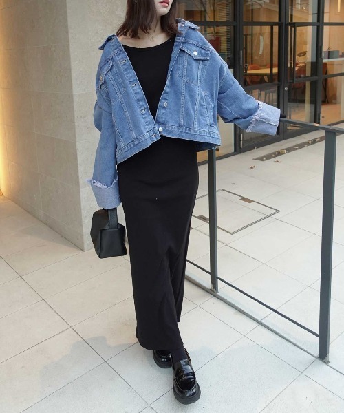 CORNERS（コーナーズ）の「【2026SS】ワイドスリーブデニムジャケット（デニムジャケット・レディース・ブルー/インディゴブルー/サックスブルー/ブラック・M）」の15枚目の写真