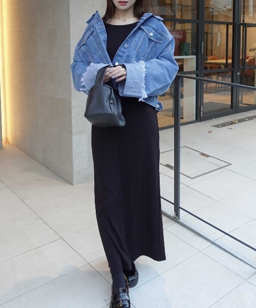 CORNERS（コーナーズ）の「【2026SS】ワイドスリーブデニムジャケット（デニムジャケット・レディース・ブルー/インディゴブルー/サックスブルー/ブラック・M）」の19枚目の写真