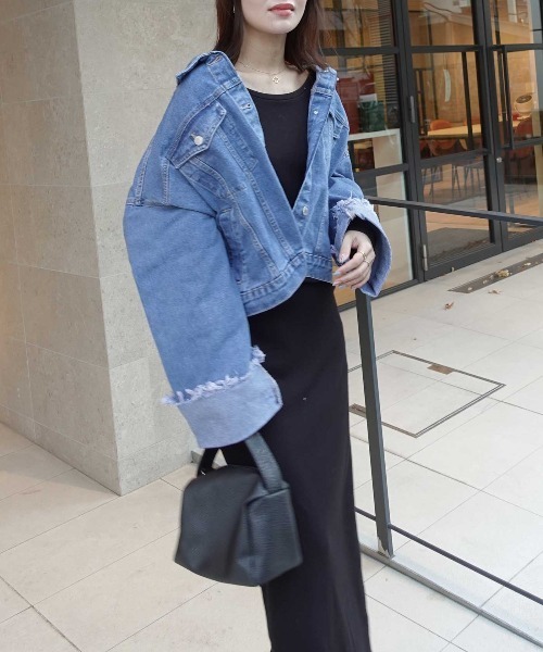 CORNERS（コーナーズ）の「【2026SS】ワイドスリーブデニムジャケット（デニムジャケット・レディース・ブルー/インディゴブルー/サックスブルー/ブラック・M）」の20枚目の写真