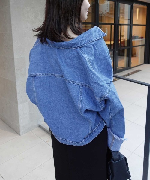 CORNERS（コーナーズ）の「【2026SS】ワイドスリーブデニムジャケット（デニムジャケット・レディース・ブルー/インディゴブルー/サックスブルー/ブラック・M）」の21枚目の写真