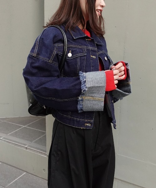 CORNERS(コーナーズ)の「ワイドスリーブデニムジャケット(デニムジャケット・レディース・ブルー/インディゴブルー/サックスブルー/ブラック・M)」の22枚目の写真