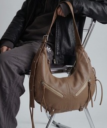 VIVID LADY（ビビッドレディー）の「ライダースデザイン ハーフムーンショルダーバッグ（ショルダーバッグ）」