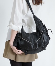 VIVID LADY（ビビッドレディー）の「ライダースデザイン ハーフムーンショルダーバッグ（ショルダーバッグ）」