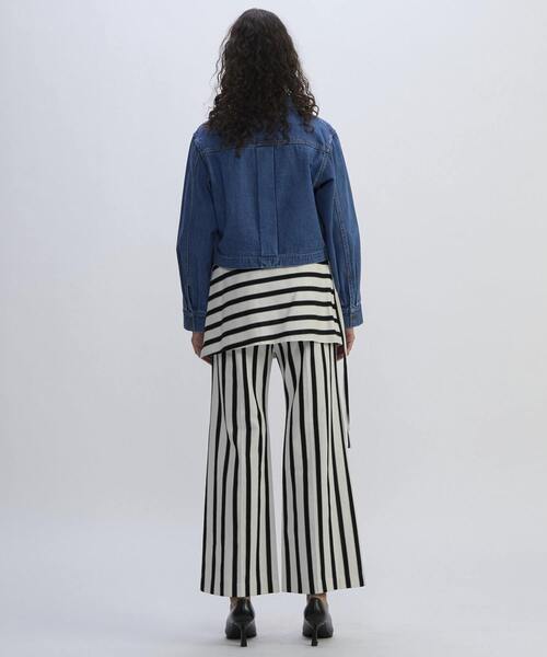 CURRENTAGE(カレンテージ)の「Denim Jacket(デニムジャケット・レディース・インディゴブルー/ホワイト・2/1)」の12枚目の写真