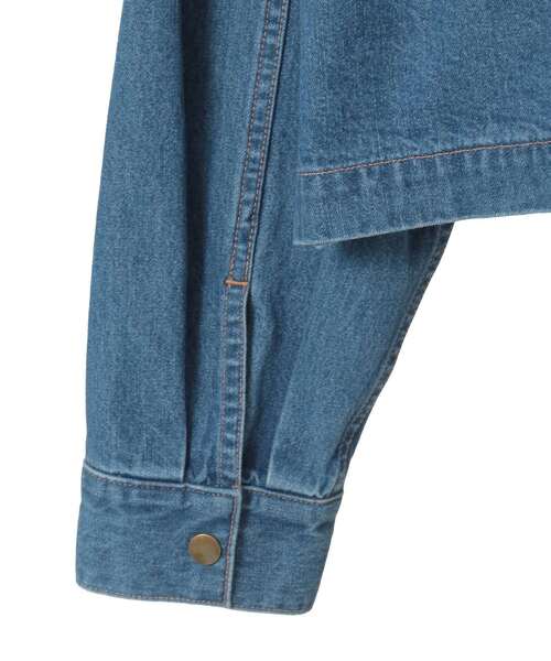 CURRENTAGE(カレンテージ)の「Denim Jacket(デニムジャケット・レディース・インディゴブルー/ホワイト・2/1)」の15枚目の写真