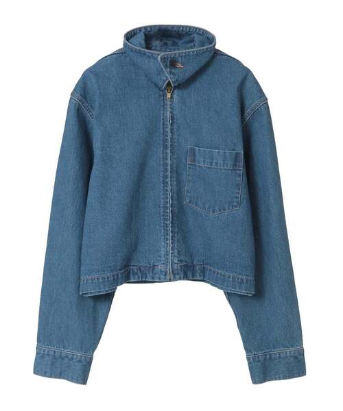 CURRENTAGE(カレンテージ)の「Denim Jacket(デニムジャケット・レディース・インディゴブルー/ホワイト・2/1)」の16枚目の写真