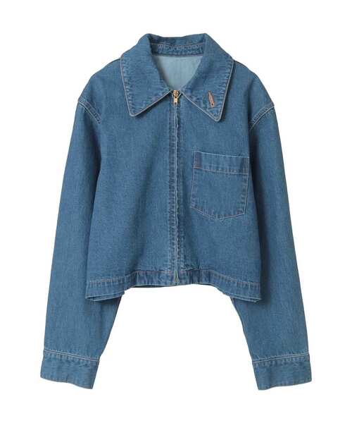 CURRENTAGE(カレンテージ)の「Denim Jacket(デニムジャケット・レディース・インディゴブルー/ホワイト・2/1)」の17枚目の写真