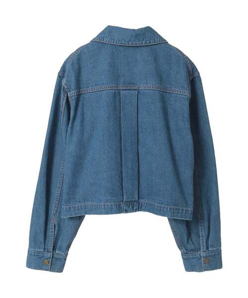 CURRENTAGE(カレンテージ)の「Denim Jacket(デニムジャケット・レディース・インディゴブルー/ホワイト・2/1)」の3枚目の写真