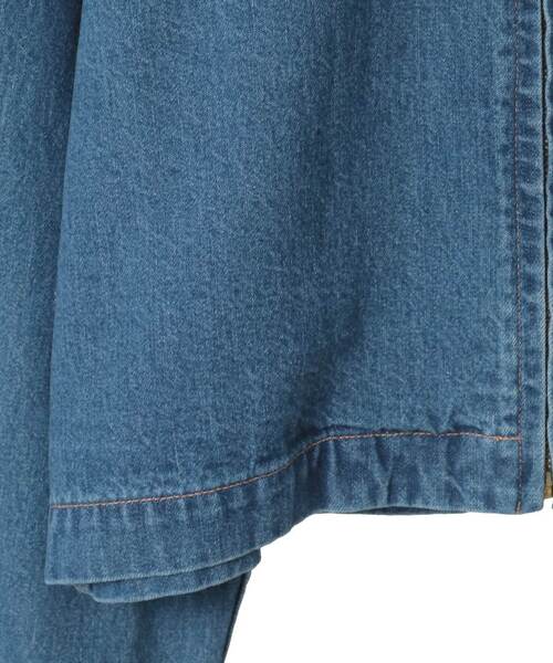 CURRENTAGE(カレンテージ)の「Denim Jacket(デニムジャケット・レディース・インディゴブルー/ホワイト・2/1)」の6枚目の写真