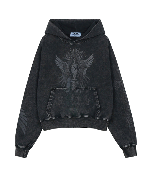 FDR(エフディーアール)の「Marble Sulfur Washed San Chris Hoodie Black(パーカー・レディース・その他・S/M/L)」の8枚目の写真