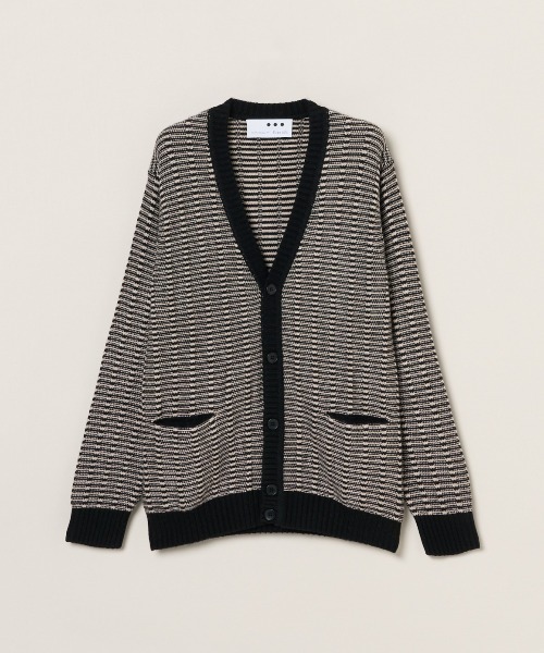 three dots(スリードッツ)の「ウールカシミヤ カーディガン(カーディガン/ボレロ・メンズ・ブラック系その他・SMALL/MEDIUM/LARGE)」の1枚目の写真