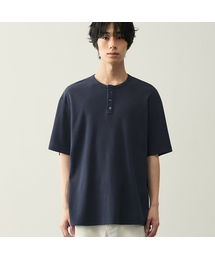 ワッフルヘンリーネックハーフTシャツ [ 4 COLOR ]