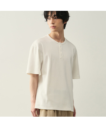ワッフルヘンリーネックハーフTシャツ [ 4 COLOR ]