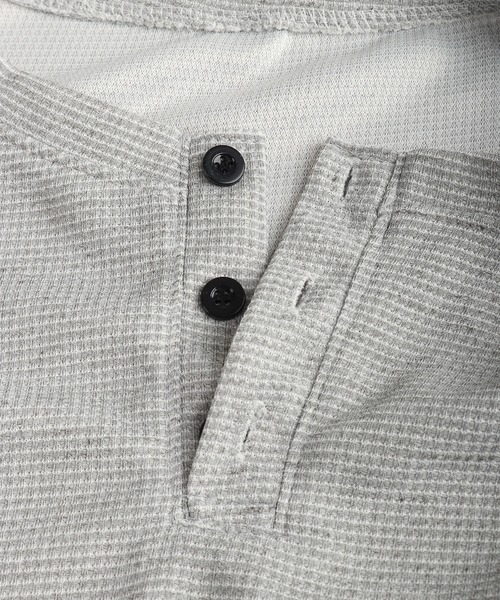 WESTSEA(ウエストシー)の「ヘンリーネック 無地 長袖Tシャツ 薄手(Tシャツ/カットソー・メンズ・グレー/ブラック/ホワイト・M/L/XL)」の21枚目の写真