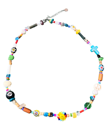 SK8ER ROCK | Smiley Multi Beads Necklace (Multi)(ネックレス)