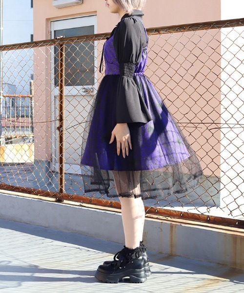 NIBBLE POISON(ニブルポイズン)の「ドラマティックハートワンピース(ワンピース・レディース・ブラック/レッド/パープル・MEDIUM)」の5枚目の写真