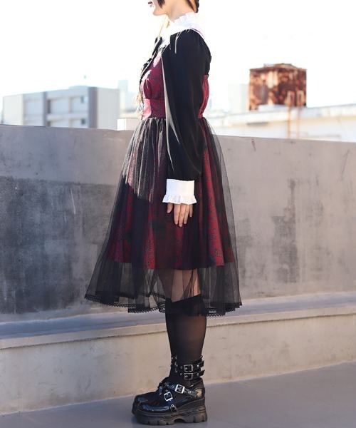 NIBBLE POISON(ニブルポイズン)の「ドラマティックハートワンピース(ワンピース・レディース・ブラック/レッド/パープル・MEDIUM)」の12枚目の写真