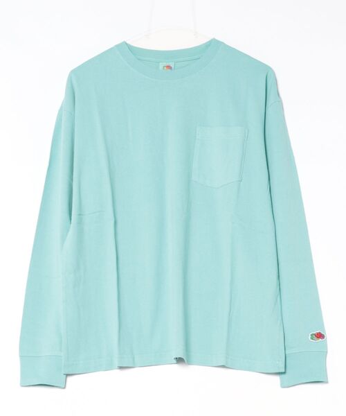 FRUIT OF THE LOOM(フルーツオブザルーム)の「【ST】【FRUIT OF THE LOOM】ポケット付き L/S Tシャツ(Tシャツ/カットソー・レディース・イエロー/パープル/ピンク/サックスブルー・LARGE/MEDIUM/X-LARGE)」の2枚目の写真