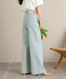 hinari（ヒナリ）の「タックワイドデニムパンツ（デニムパンツ）」