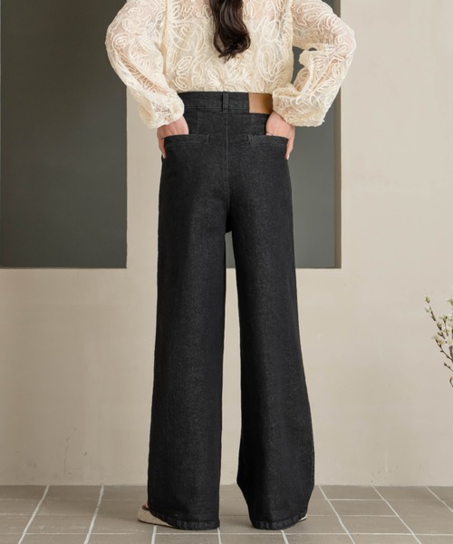 Slim straight denim/スリムストレートデニム（デニムパンツ）｜anuans