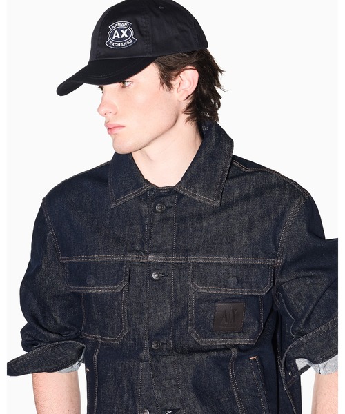 ARMANI EXCHANGE(アルマーニエクスチェンジ)の「【A|X アルマーニ エクスチェンジ】AXロゴパッチ キャップ(キャップ・メンズ・ダークネイビー/セージグリーン・FREE)」の2枚目の写真