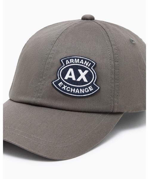 ARMANI EXCHANGE(アルマーニエクスチェンジ)の「【A|X アルマーニ エクスチェンジ】AXロゴパッチ キャップ(キャップ・メンズ・ダークネイビー/セージグリーン・FREE)」の1枚目の写真