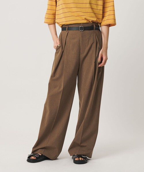 BEAUTY&YOUTH UNITED ARROWS(ビューティーアンドユースユナイテッドアローズ)の「2タック ワイドパンツ 吸水速乾 防シワ ウォッシャブル(その他パンツ・レディース・ダークグレー/ベージュ/モカ/ダークブラウン・XS/S/M)」の3枚目の写真