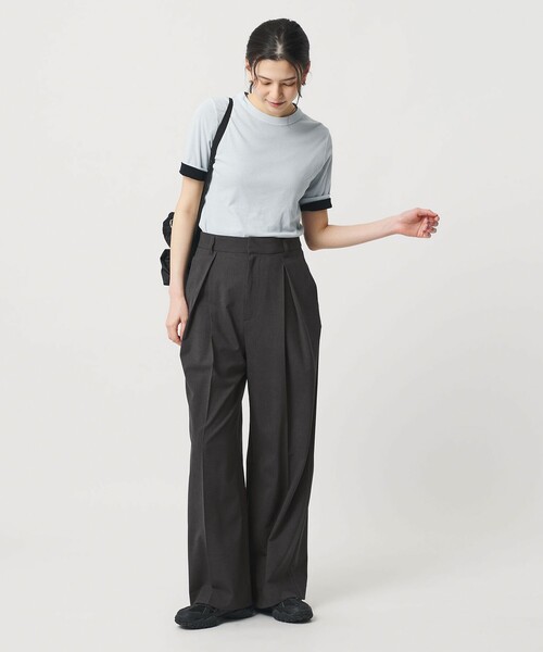 BEAUTY&YOUTH UNITED ARROWS（ビューティーアンドユースユナイテッドアローズ）の「2タック ワイドパンツ 吸水速乾 防シワ ウォッシャブル（その他パンツ・レディース・ダークグレー/ベージュ/モカ・XS/S/M）」の8枚目の写真