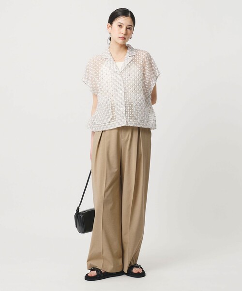 BEAUTY&YOUTH UNITED ARROWS（ビューティーアンドユースユナイテッドアローズ）の「2タック ワイドパンツ 吸水速乾 防シワ ウォッシャブル（その他パンツ・レディース・ダークグレー/ベージュ/モカ・XS/S/M）」の11枚目の写真