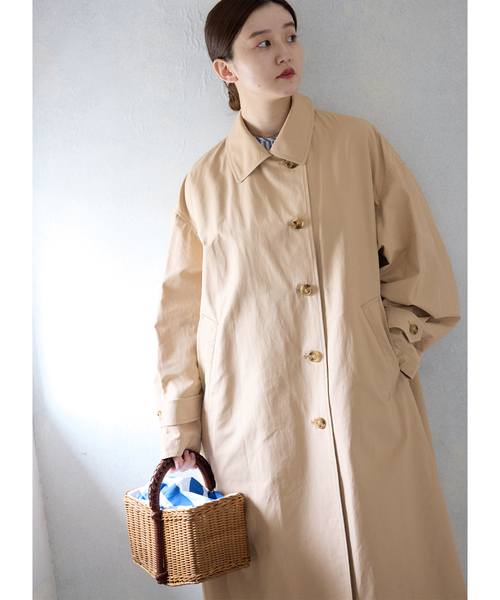 IENA（イエナ）の「撥水ステンカラーコート（ステンカラーコート・レディース・チャコールグレー/ベージュ・36/38）」の5枚目の写真