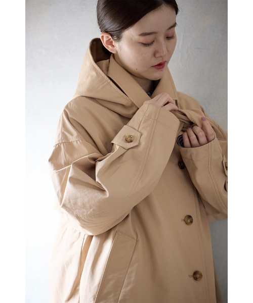 IENA（イエナ）の「撥水ステンカラーコート（ステンカラーコート・レディース・チャコールグレー/ベージュ・36/38）」の10枚目の写真
