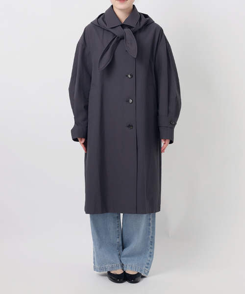 IENA（イエナ）の「撥水ステンカラーコート（ステンカラーコート・レディース・チャコールグレー/ベージュ・36/38）」の15枚目の写真