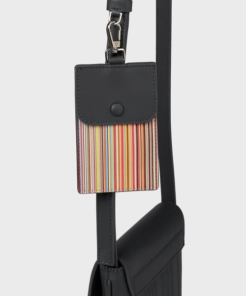 Paul Smith（ポールスミス）の「シャドーストライプSS26 ミニショルダーバッグ【553439 N180S】（ショルダーバッグ・メンズ・ブラック/ブルー・FREE）」の7枚目の写真