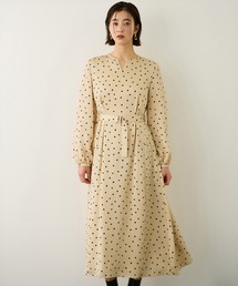 ROPE' | ドットプリントウエストベルトワンピース(ワンピース)