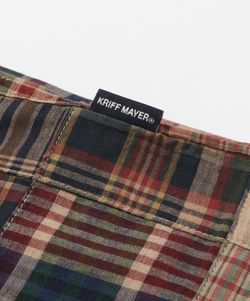 KRIFF MAYER（クリフメイヤー）の「パッチワーク半袖シャツ（シャツ/ブラウス・メンズ・ベージュ/チャコール/オリーブ・LARGE/X-LARGE/MEDIUM）」の10枚目の写真