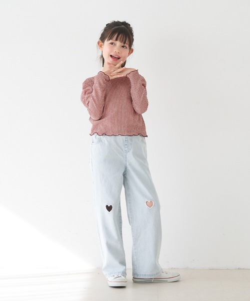 coca(coca)(コカ)の「キッズ 親子お揃いクレープシャーリングパフスリーブトップス(Tシャツ/カットソー・キッズ・アイボリー/チャコール/A・150/140/130/120)」の15枚目の写真