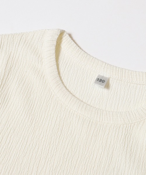 coca(coca)(コカ)の「キッズ 親子お揃いクレープシャーリングパフスリーブトップス(Tシャツ/カットソー・キッズ・アイボリー/チャコール/A・150/140/130/120)」の21枚目の写真