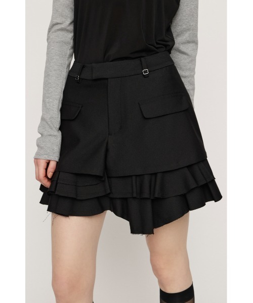 SLY（スライ）の「LAYERED FRILL SKORT レイヤードフリルスコート 春服（スカート・レディース・ブラウン/ブラック/ネイビー系・0/1）」の5枚目の写真