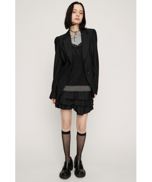 SLY（スライ）の「LAYERED FRILL SKORT レイヤードフリルスコート 春服（スカート・レディース・ブラウン/ブラック/ネイビー系・0/1）」の7枚目の写真