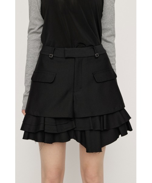 SLY（スライ）の「LAYERED FRILL SKORT レイヤードフリルスコート 春服（スカート・レディース・ブラウン/ブラック/ネイビー系・0/1）」の8枚目の写真