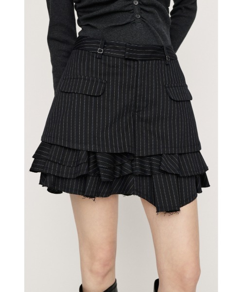 SLY（スライ）の「LAYERED FRILL SKORT レイヤードフリルスコート 春服（スカート・レディース・ブラウン/ブラック/ネイビー系・0/1）」の16枚目の写真