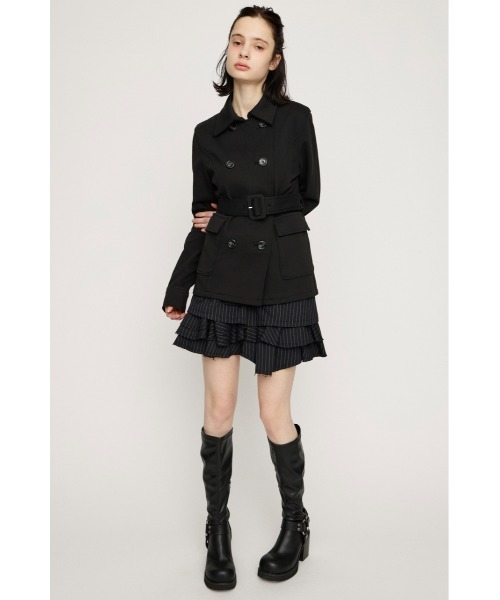 SLY（スライ）の「LAYERED FRILL SKORT レイヤードフリルスコート 春服（スカート・レディース・ブラウン/ブラック/ネイビー系・0/1）」の4枚目の写真