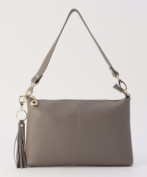 MICO COULIER（ミコクリエ）の「2WAYレザーショルダーバッグ（ショルダーバッグ・レディース・ブラック/オフホワイト/グレー・FREE）」の3枚目の写真